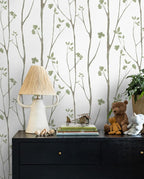 Timeet Green White Leaf Floral Boho Wallpaper 16" x 393.7" Self-Adhesive - Image 3