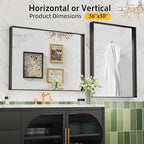 36”x 30” Black Bathroom Mirrors - Image 5