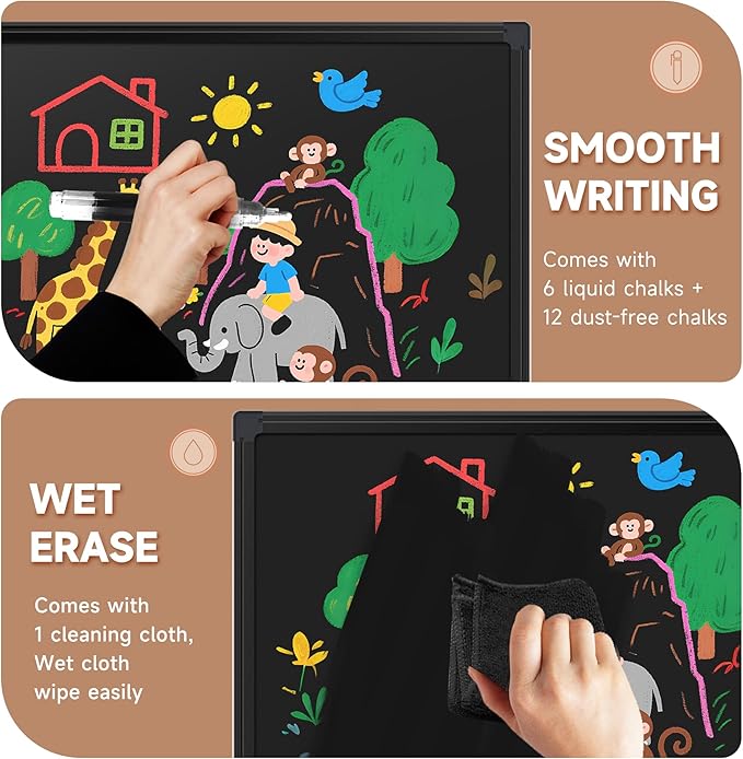 SELEAD Magnetic Chalkboard 60 x 48 Inches - Image 6