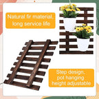 Weysat 4 Pcs Wall Planter Wooden Orchid Hanging Planter - Image 4