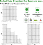 C&AHOME Cube Storage Organizer, 16-Cube Shelves Units, Plastic Storage Cubes - Image 2