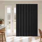 AJAZZ Blackout Accordion Door Curtain 98"x84" Black by AJAZZ