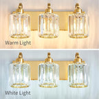 3-Light Gold Bathroom Light Fixtures, Modern Bathroom Vanity Lights Fixture - Image 6