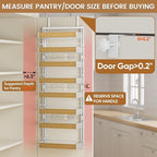 POKIPO 8 Tier Over The Door Pantry Organizer, 2 IN 1 Wall Mount or Hanging - Image 3