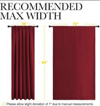 NICETOWN Christmas Burgundy Blackout Curtains and Drapes - Image 7