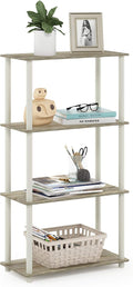 Furinno Turn-N-Tube 4-Tier Multipurpose Shelf Display Rack, Round Tubes by Furinno-FitsYourSpaceFitsYourBudget