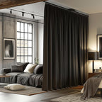 Room Divider Curtains for Ceiling Track Rod, 100% Blackout Ceiling Track - Image 6