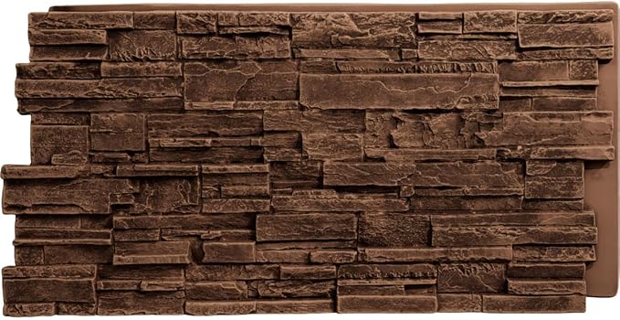 EverStone Cascade Faux Stone Panel, 48 5/8"W x 24 3/4"H x 1 1/4"D, Arizona Color by EkenaMillwork