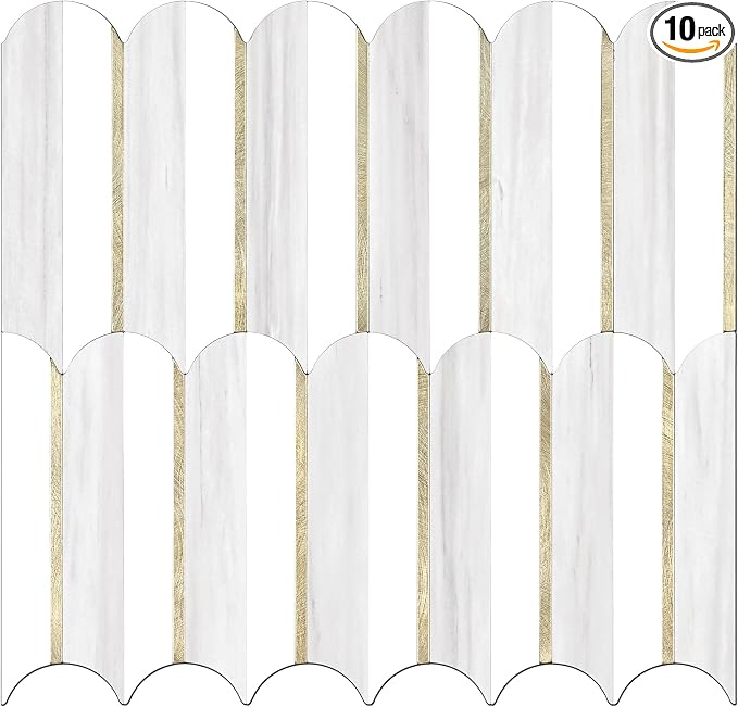 Vamos Tile Peel and Stick Backsplash Seamless Tile, 10-Sheet Stick on Backsplash by VamosTile