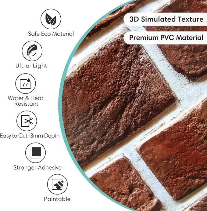Commomy Peel and Stick Brick Backsplash - Image 3