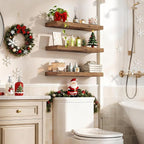 RALGEND Floating Shelves for Wall, 1.5" Thick Wall Shelf Set of 3 - Image 2