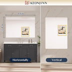 Keonjinn 48 x 36 Brushed Nickel Bathroom Vanity Mirror, Large Rounded Rectangle - Image 8