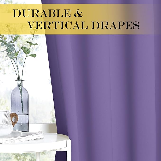 NICETOWN Blackout Curtains 72 inches Long, Grommet Privacy Window Treatment - Image 6