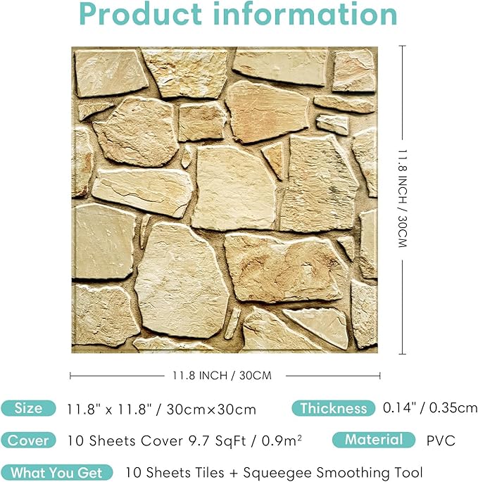 Commomy Peel and Stick Stone Wall Panels - Image 7