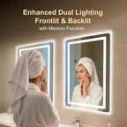 LED Bathroom Mirror, Smart Anti-Fog, Stepless Dimmable - Image 3