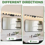 DORESshop 55 Inch Bathroom Light Fixtures, 8-Light Black Bathroom Lighting - Image 7