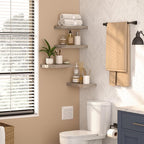 HOOBRO Floating Shelves for Wall, Wall Mounted Shelf Set of 2, 15.7" Hanging - Image 2