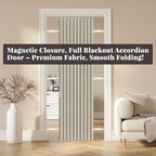 AJAZZ 100% Blackout Magnetic Door Curtain Accordion Doors Interior Accordion - Image 7