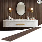 WPC Slat Wall Panels 8 Pack 96" x 8.2", Waterproof Fluted Wall Paneling by LARWORKS