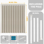 AJAZZ Blackout Accordion Door Curtains - Image 2