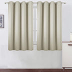 LEMOMO Light Beige Blackout Curtains/52 x 45 Inch Length Kids Curtains/Set of 2 by Lemomo