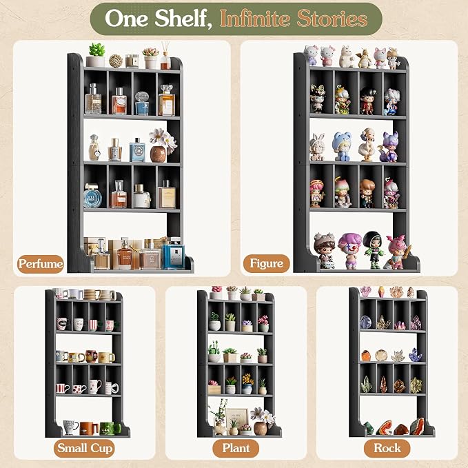 Keebofly Perfume Organizer Wall Mount & Large Cologne Display Case - Image 3