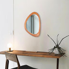 MAGFLERUM Irregular Wall Mirror, 15 * 10 inch Asymmetrical Wood Mirrors - Image 7