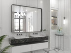 TETOTE 48 x 40 Inch Black Frame Mirror, Bathroom Vanity Mirror - Image 8
