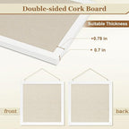 Double-Sided Cork Board with Linen, Picture Display Vision Board Kit Corkboards - Image 3