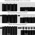 RYB HOME 100% Blackout Room Divider Curtain, Thermal Insulated & Privacy Assurd - Image 4