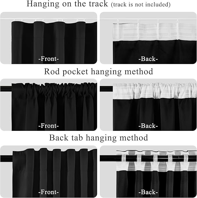 RYB HOME 100% Blackout Room Divider Curtain, Thermal Insulated & Privacy Assurd - Image 4