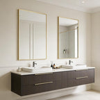 BOMINICA Brushed Gold Bathroom Mirror - Image 9