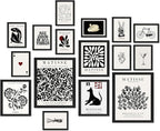 ANERZA 16 PCS Framed Black and White Wall Art Decor, Matisse Abstract Wall by ANERZA