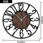LEIKE Extra Large Wall Clocks, Silent Little Ticking, Battery Operated Vintage - Image 5