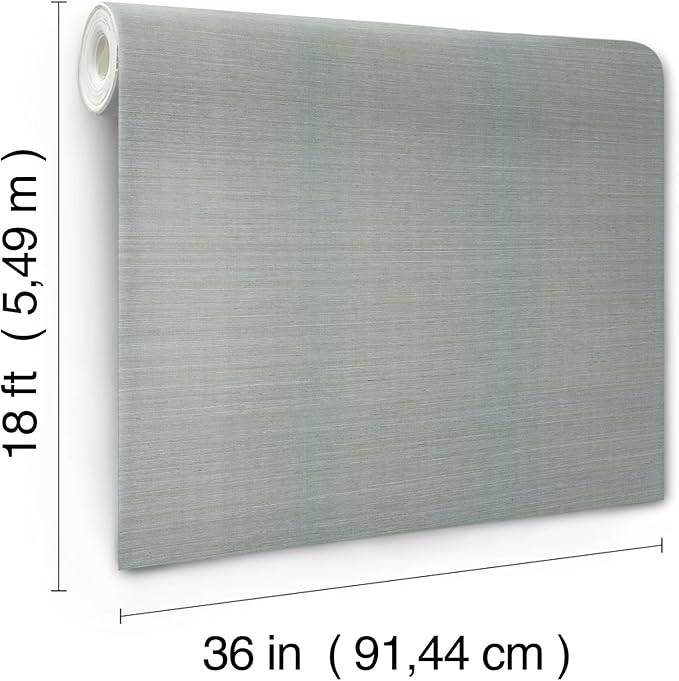 York Wallcoverings Natural Sisal Slate Peel and Stick Grasscloth Wallpaper - Image 6