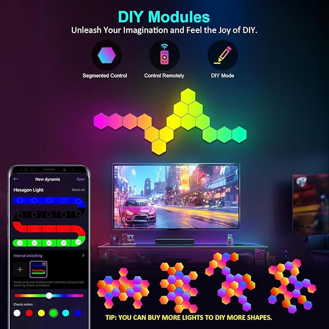 Kangtaixin Hexagon LED Lights 12 Pack - Image 3