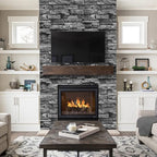 Jeweluck Grey Brick Wallpaper Peel and Stick Wallpaper 17.7inch×236.2inch Faux - Image 2