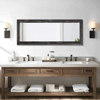 AAZZKANG Rectangular Mirror Full Length Wooden Frame Retro Large Wall Hanging - Image 5