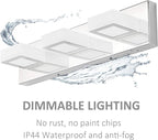 Ralbay Dimmable LED Vanity Light Modern 3 Light Acrylic Stainless Steel - Image 8
