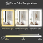 Koonmi 32"x24" LED Mirror for Bathroom, 90CRI Anti-Fog Vanity Mirror - Image 5