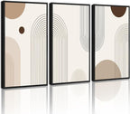 PHOPAGO Boho Wall Art Minimalist Bohemain Framed Wall Printing 16x24in Abstract by PHOPAGO