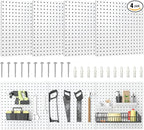 Peg Board, 16”×16”Large Heavy Duty Metal Pegboard Panels by Hogurity