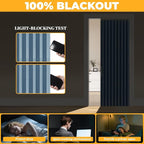AJAZZ 100% Blackout Magnetic Door Curtain Pleated Door Curtain Accordion Doors - Image 5