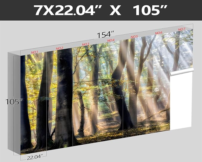 XMPMBM-Sunny Forest Woodland Fabric Wallpaper Misty Tree Living Room Bedroom - Image 4