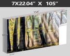 XMPMBM-Sunny Forest Woodland Fabric Wallpaper Misty Tree Living Room Bedroom - Image 4