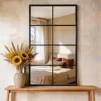 DUMOS Wall Mirror 16" x 32", Metal Framed Wall Mounted Mirror by DumosLifestyle