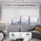Changshade 6 Pack Temporary Shades, Pleated Paper Blinds - Image 2
