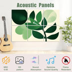 6 Pack Art Acoustic Panels Sound Absorbing Boho Botanical Leaf Orange Green - Image 3