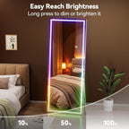 Hasipu 79"x31" LED RGB Bluetooth Full Length Mirror - Image 8