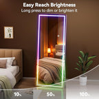 Hasipu 56"x16" LED RGB Bluetooth Full Length Mirror - Image 8